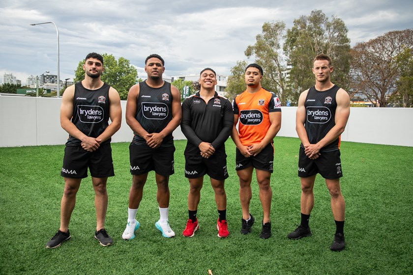 Tony Sukkar, Solomone Saukuru, Kit Laulilii, Chris Faagutu and Alex Lobb at Zurich Centre