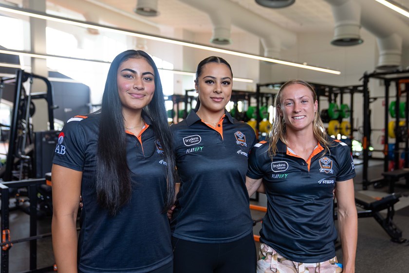 Harmony, Natasha and Claudia take a tour of Wests Tigers Zurich Centre 