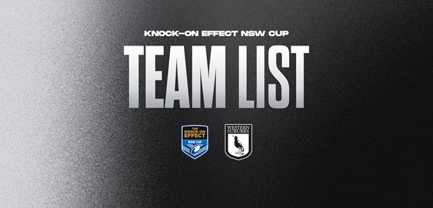Team List: NSW Cup Round 7 vs Panthers