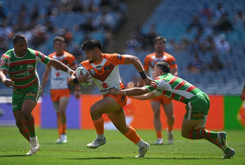 Faataape in action at the 2023 NRL State Championship vs South Sydney