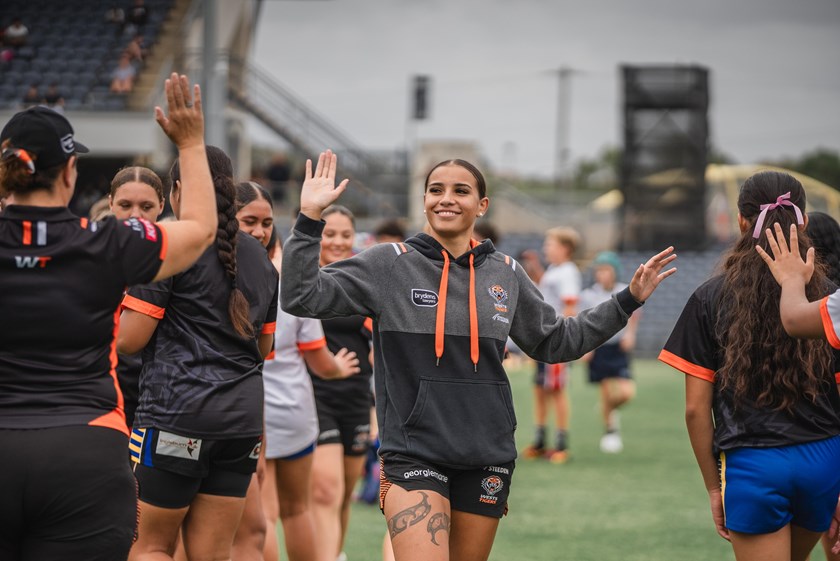 Tiana Lee-Thorne at Wests Tigers Talent ID Day at Campbelltown Sports Stadium