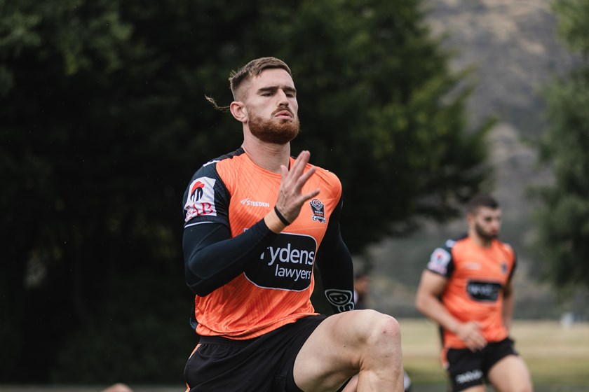 Declan Casey in pre-season at Wests Tigers 