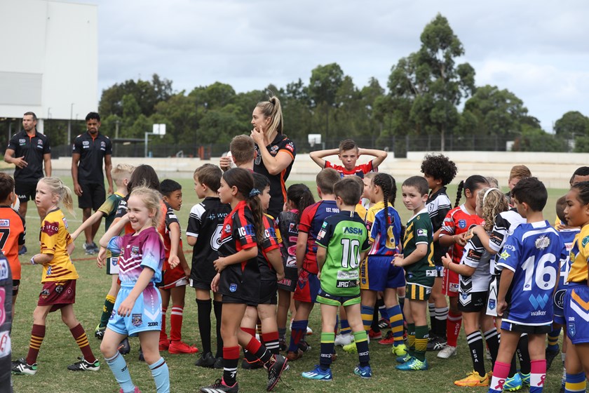 Juniors from Macarthur and Balmain district clubs at the Zurich Centre 