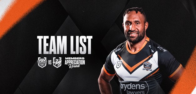 Team List: NRL Round 6 vs Dragons