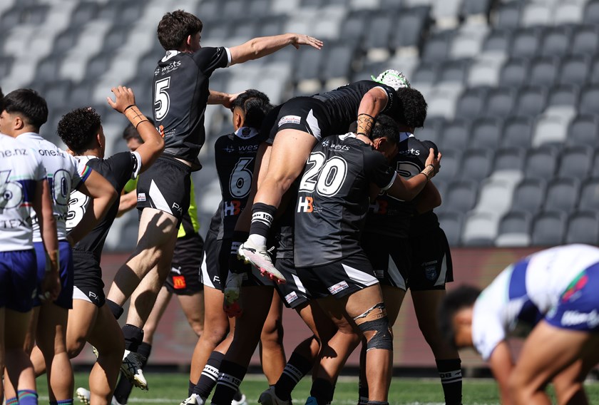 Wests Magpies try celebration in this year's Harold Matthews Grand Final