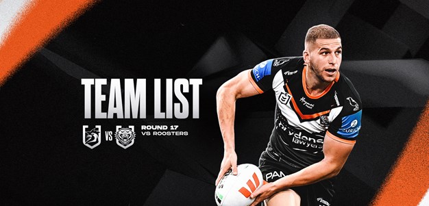 Team List: NRL Round 17 vs Roosters