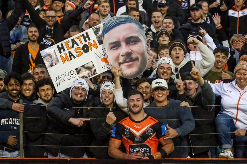 Mason & Mates: Heath Mason after making his NRL debut in Round 15 at Leichhardt Oval