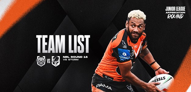 Team List: NRL Round 18 vs Storm