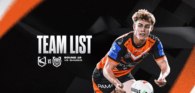 Team List: NRL Round 19 vs Sharks
