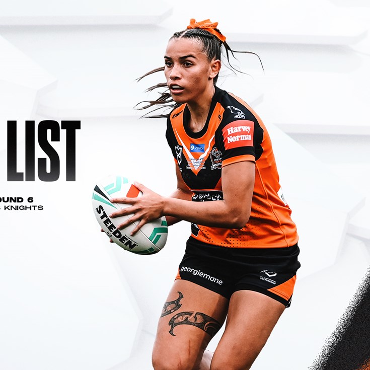 Team List: NRLW Round 6 vs Knights