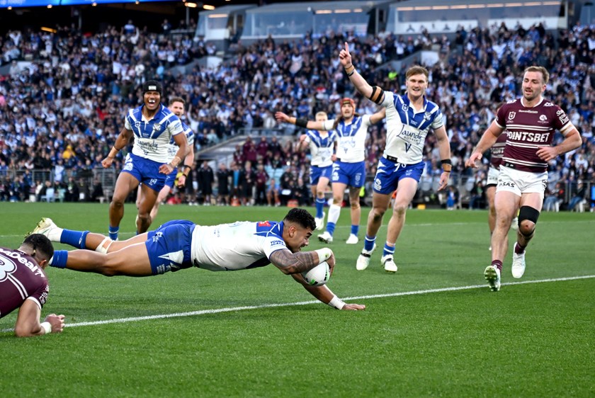Skelton scores in Week 1 of the NRL Finals vs Manly Sea Eagles