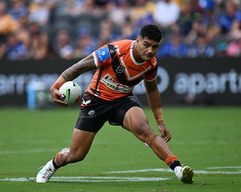 Jeral Skelton is one of three returnees to the Wests Tigers lineup in Round 6.