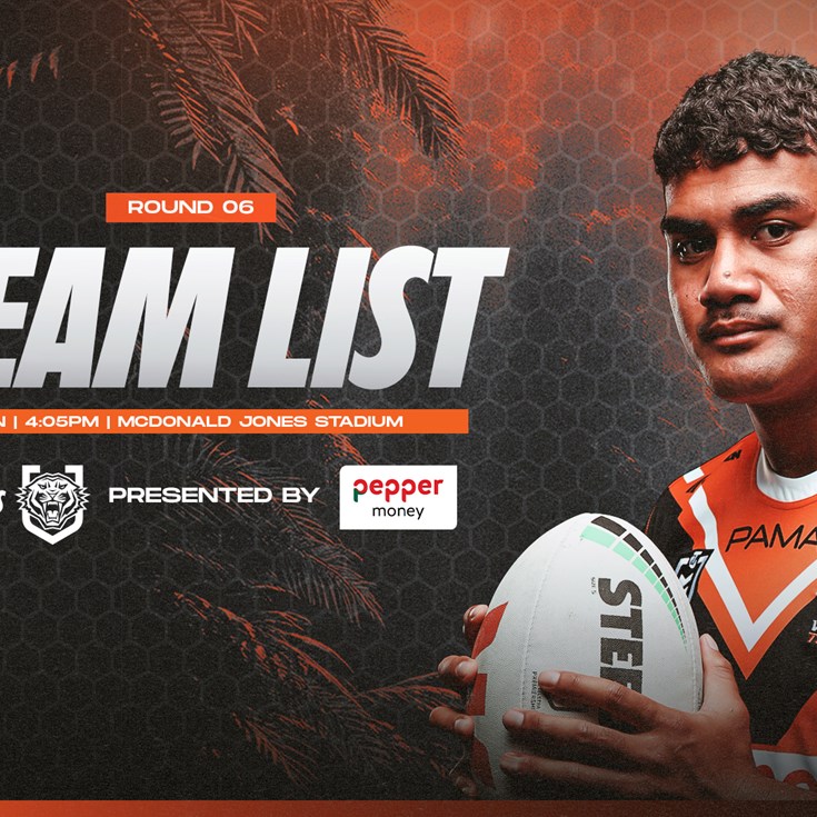 Team List: NRL Round 6 vs Knights