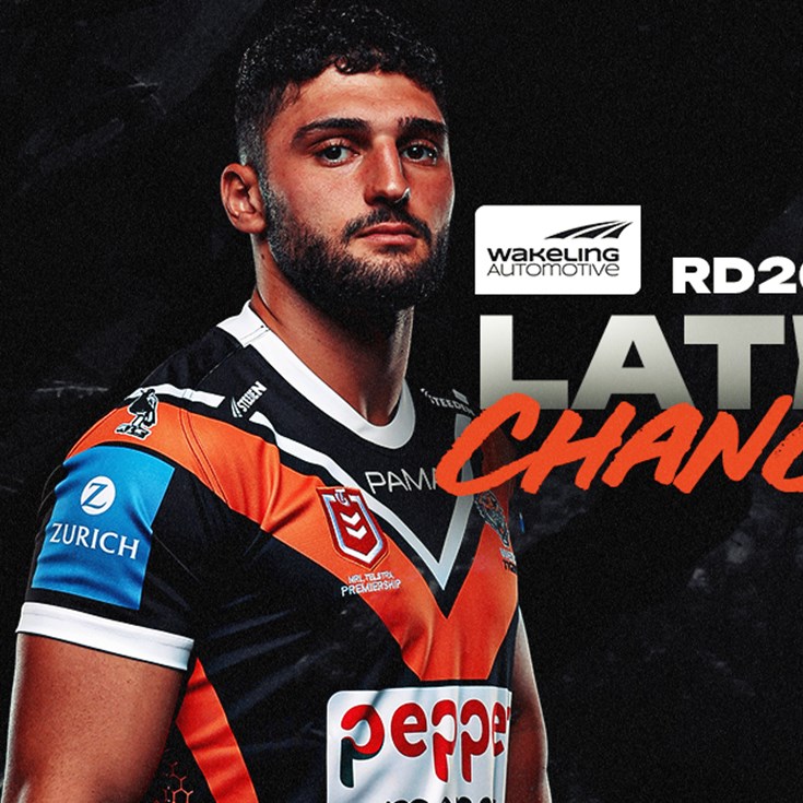 Late Changes: NRL Round 26 vs Raiders