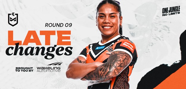 Late Changes: NRLW Round 9 vs Raiders