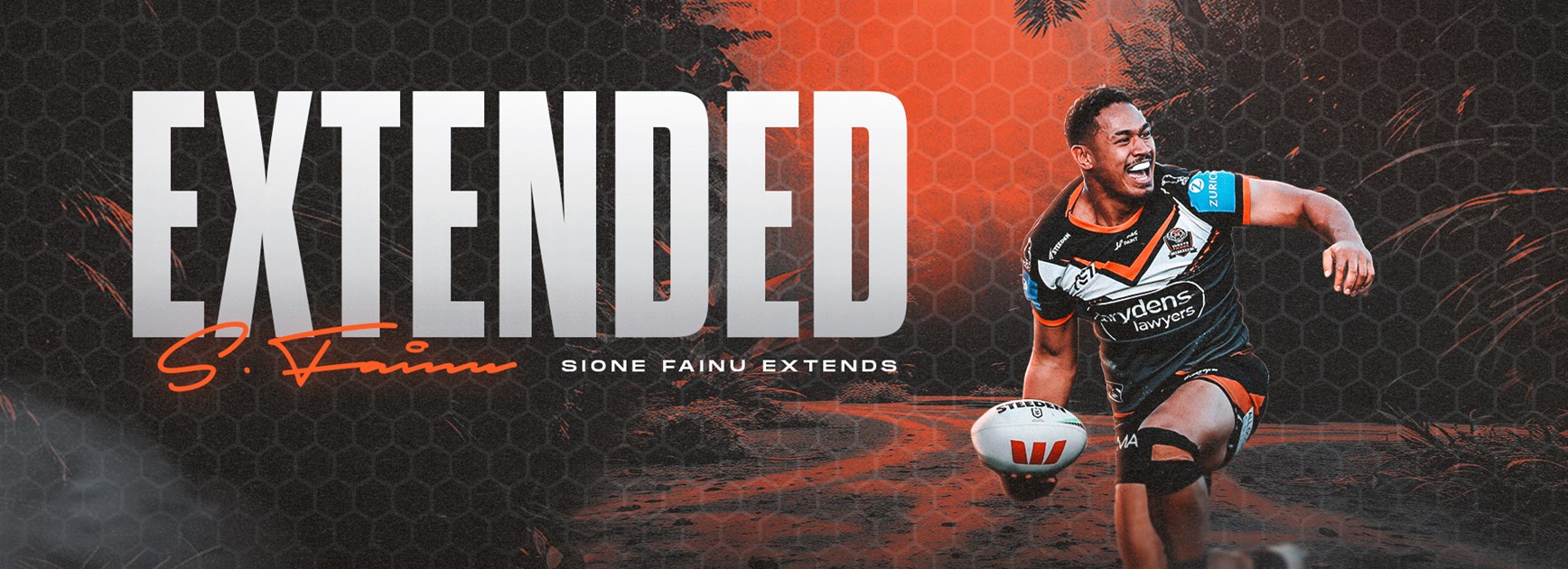 Sione Fainu upgraded and extended