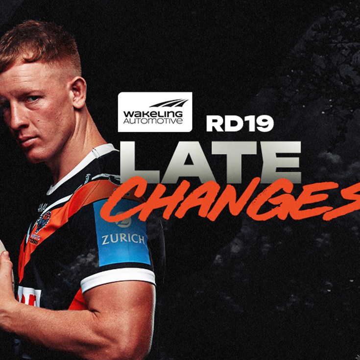 Late Changes: NRL Round 19 vs Warriors