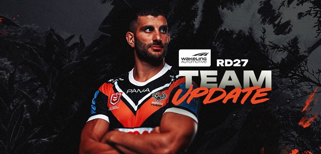 Team Update: NRL Round 27 vs Titans