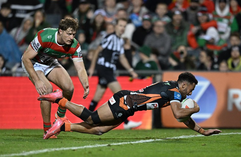 Over you go, son...one of Api's two tries against Souths in 2025