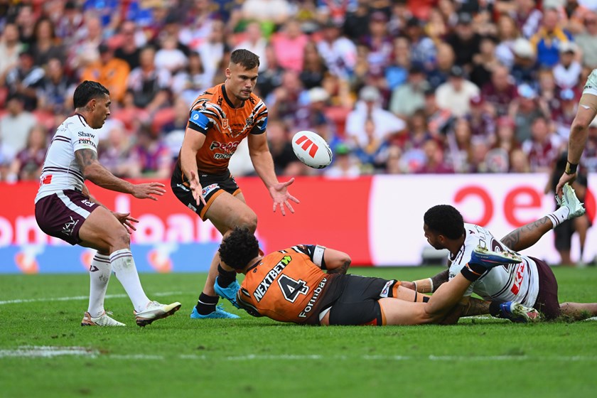 Ethan Roberts played 61 minutes in his NRL debut against Manly in round 11 