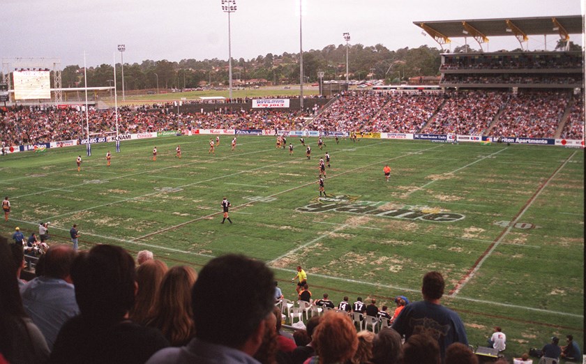 Historic moment...the inaugural Wests Tigers game at Campbelltown Sports Stadium in 2000
