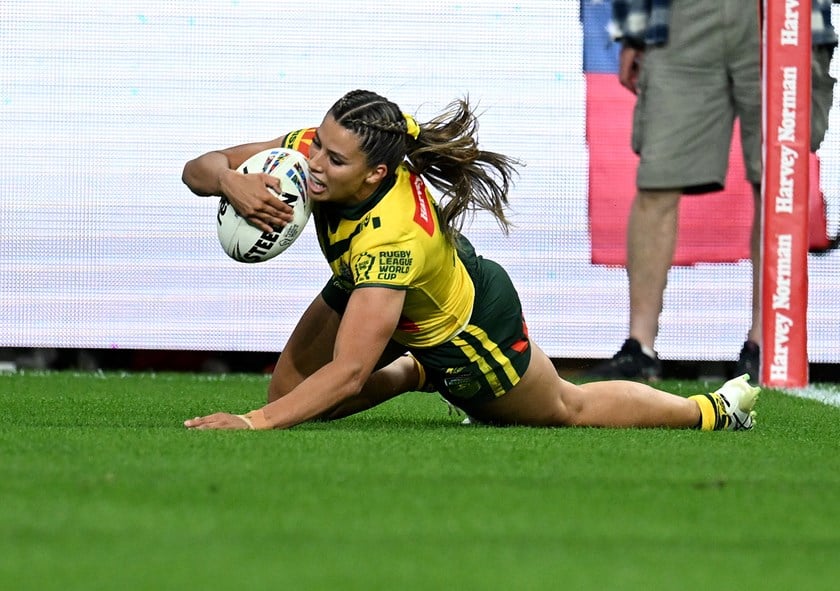 Shaylee Bent goes over against Samoa