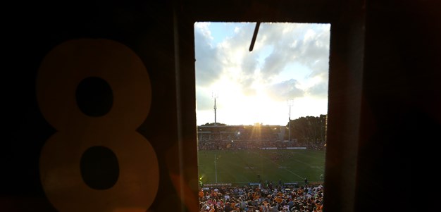 Wests Tigers create own atmosphere with family and fan photos in sheds