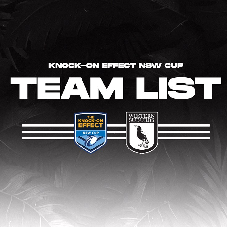 Team List: NSW Cup Round 26 vs Roosters