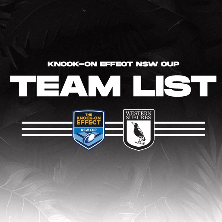 Team List: NSW Cup Round 24 vs Warriors