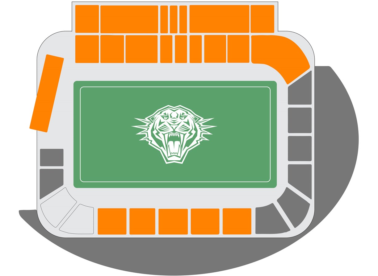 Leichhardt Oval — ORANGE: Premium Reserved || BLACK: General Admission