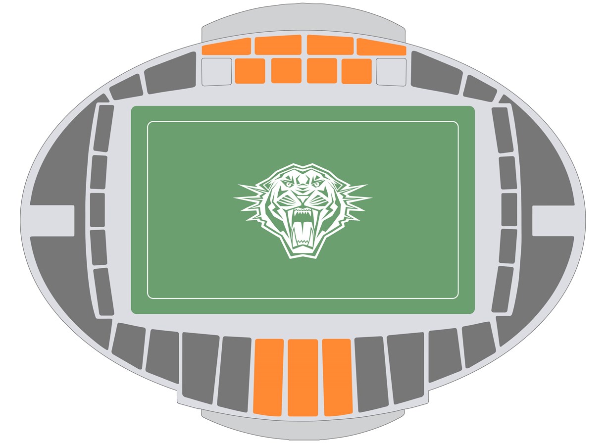 Campbelltown Sports Stadium — ORANGE: Premium Reserved || BLACK: General Admission