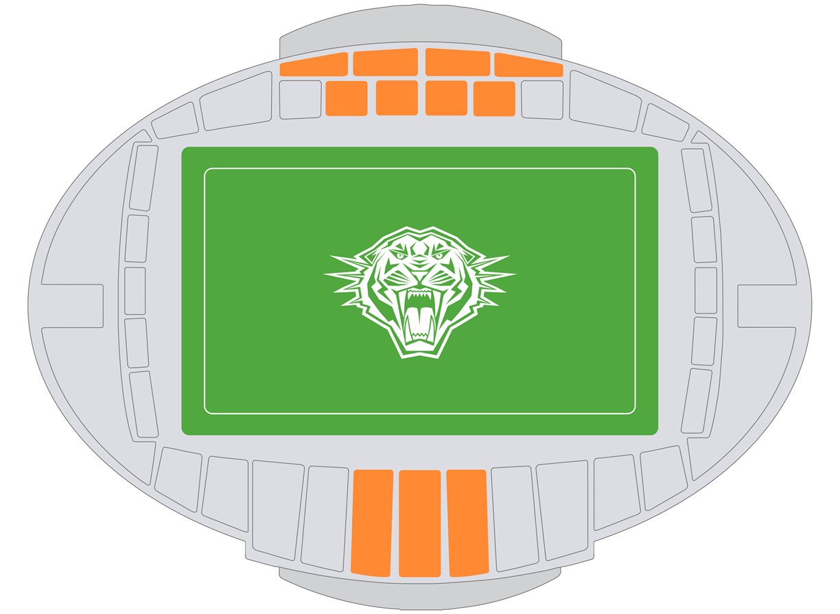 Campbelltown Sports Stadium - Premium Reserved seating map